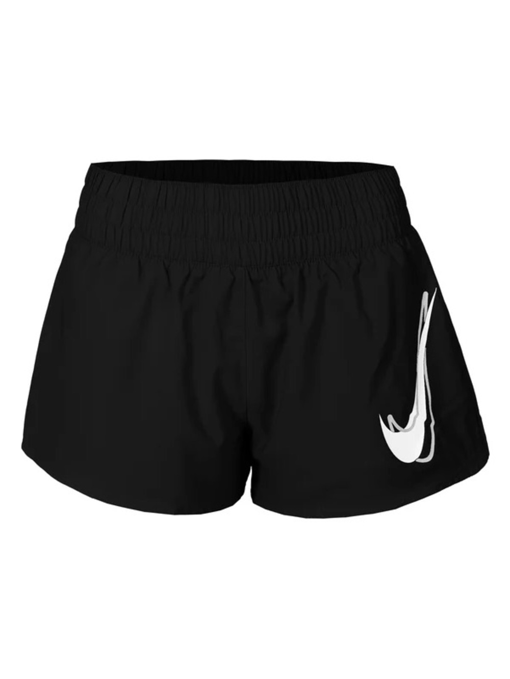 Nike Women’s Black Dri-FIT Running Shorts with White Swoosh size Small